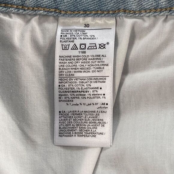 Old Navy Shorts Womens Plus 30 Light Wash OG Straight High Rise Button Fly - Picture 13 of 15